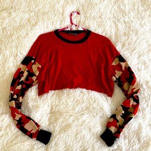 NWOT {Rock N Rose Couture} Crop Pullover Camo M!
